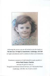 Cait's Farewell  Photo as a child