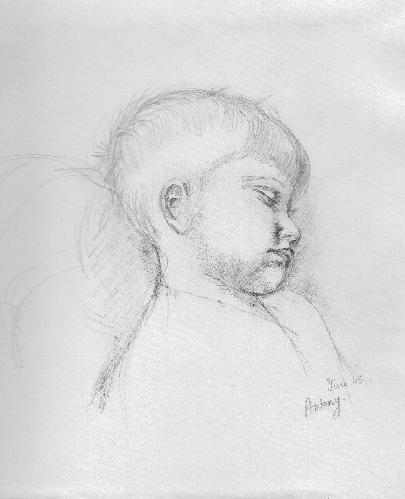 Antony asleep Horsham 1965