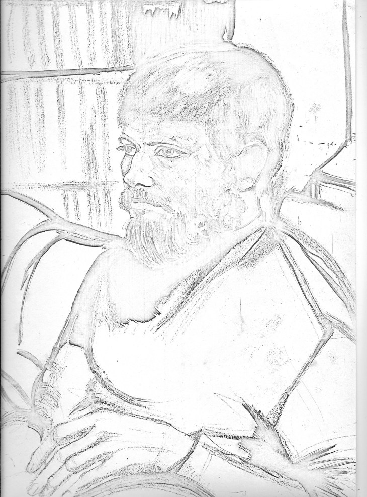 Larry at Horsham 1967 ( photocopy of the watercolour missing since i gave to Geoff