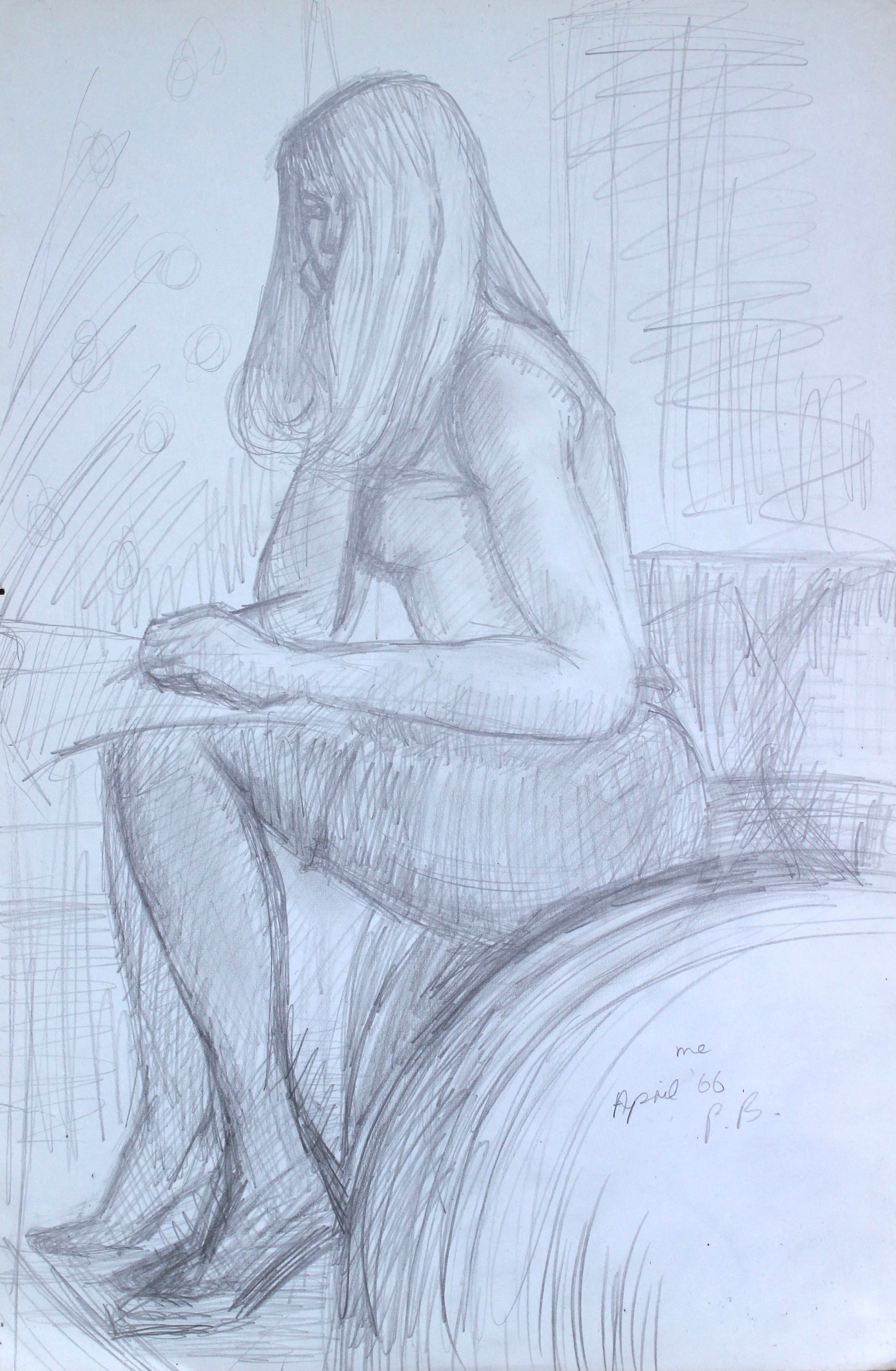 self portrait west kensington bedsit 1966